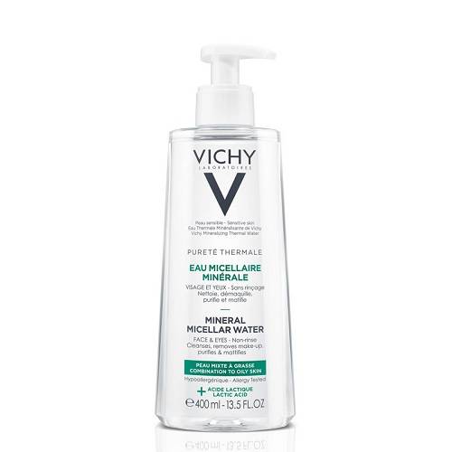 Vichy Purete Thermale Micellaire Mineraalwater Vette en Gemengde Huid 400ml